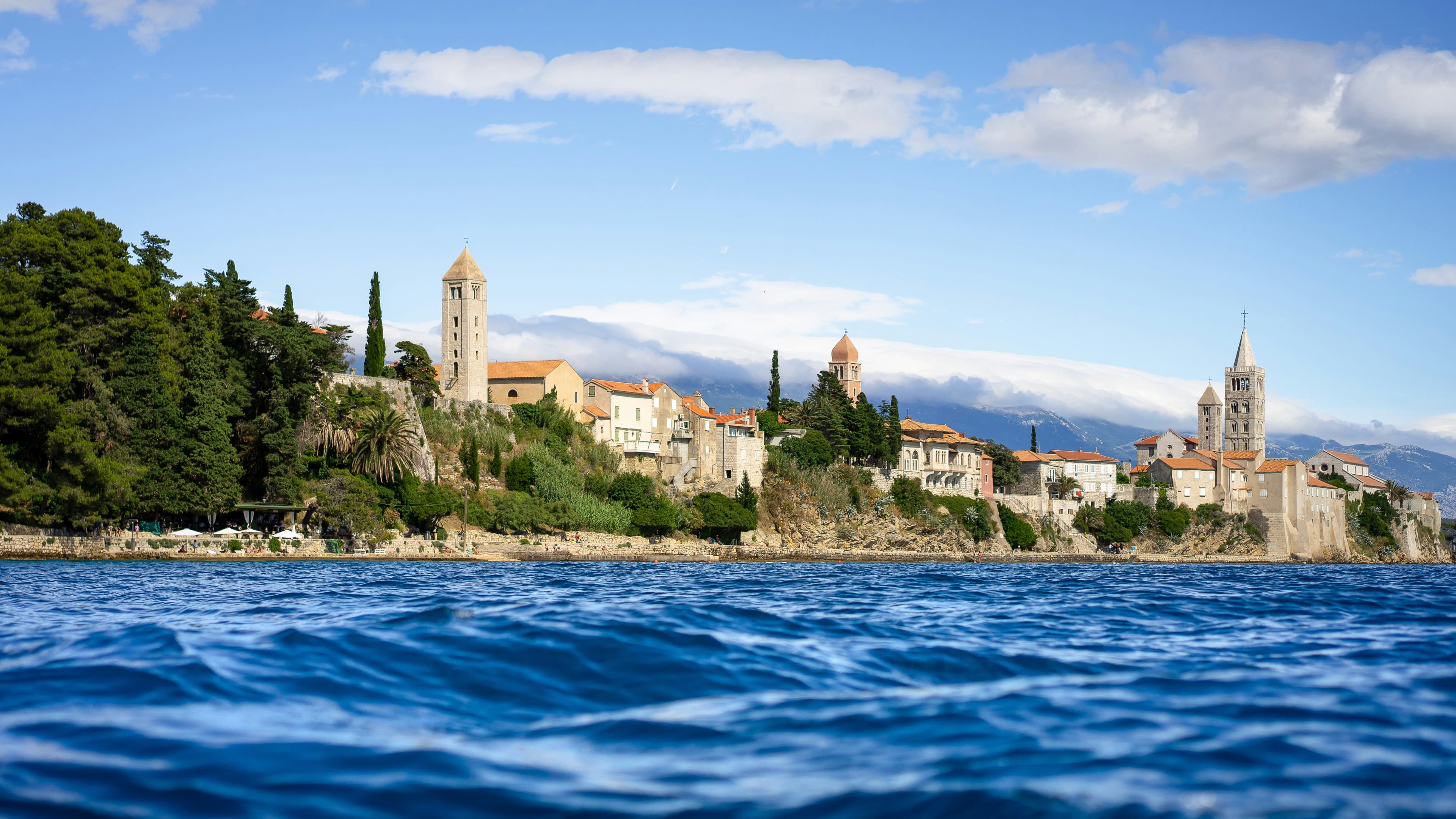 Croatian coastal town from the sea